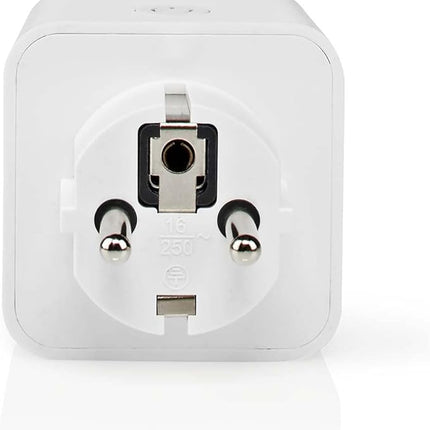 Nedis SmartLife Enchufe Inteligente Wi-Fi Interior – Control Remoto, Temporizador y Voz (Alexa/Google/Siri*)
