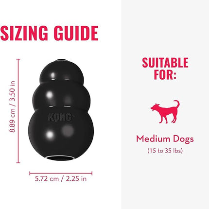 KONG Extreme M – Juguete Rellenable Ultra Resistente para Perros Medianos, Ideal para Mordedores Intensos