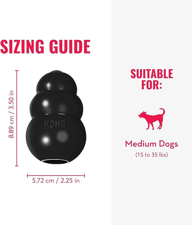 KONG Extreme M – Juguete Rellenable Ultra Resistente para Perros Medianos, Ideal para Mordedores Intensos