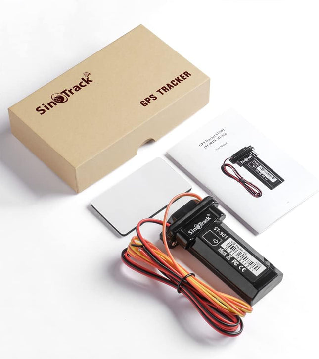 SINOTRACK GPS Tracker Mini para Coche/Moto – Seguimiento en Tiempo Real, Historial de Rutas, Alarmas, Modo SMS/GPRS, Instalación Oculta (SIM del Usuario)