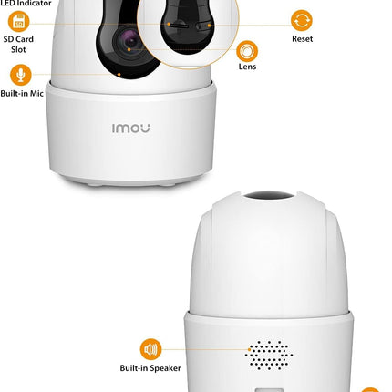 Imou Cámara WiFi Interior 360° 4MP (2.5K) – Detección Humana, Seguimiento, Visión Nocturna 10m, Audio 2 Vías, Modo Privacidad, microSD 256GB, Alexa
