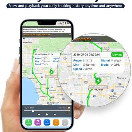 SINOTRACK GPS Tracker Mini para Coche/Moto – Seguimiento en Tiempo Real, Historial de Rutas, Alarmas, Modo SMS/GPRS, Instalación Oculta (SIM del Usuario)