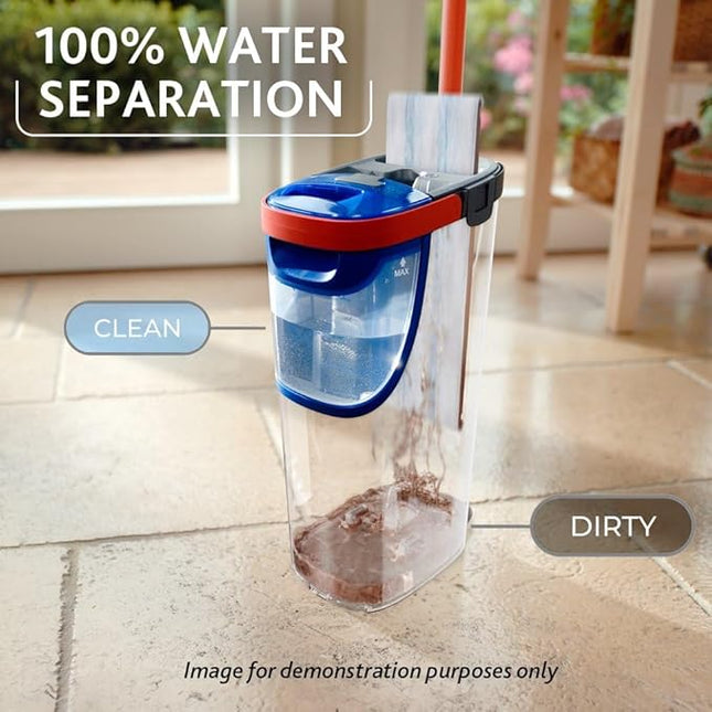 Vileda H2Pro Flat Mop System – Fregona con Separación de Agua Limpia y Sucia, Microfibra de Alto Rendimiento