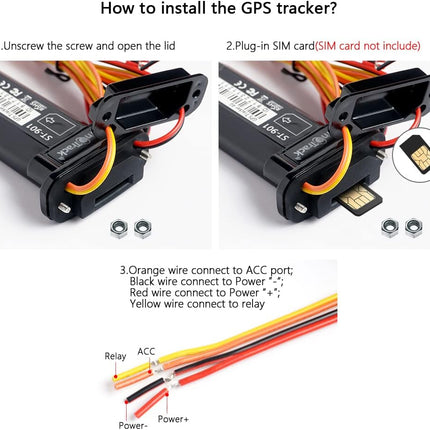 SINOTRACK GPS Tracker Mini para Coche/Moto – Seguimiento en Tiempo Real, Historial de Rutas, Alarmas, Modo SMS/GPRS, Instalación Oculta (SIM del Usuario)