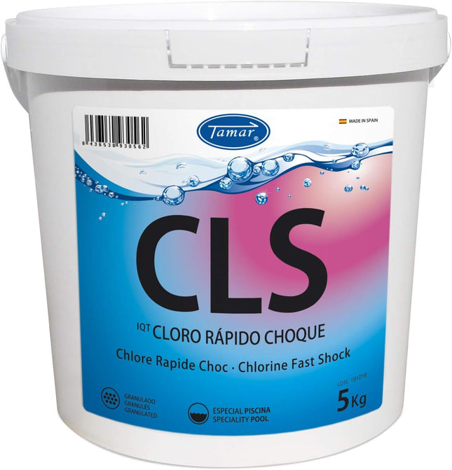 Tamar Cloro Choque Acción Rápida 5 kg – Cloro Granulado Alta Solubilidad para Recuperar Agua Turbia, Tratamiento de Choque y Mantenimiento (B01G965P5S)