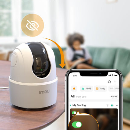 Imou Cámara WiFi Interior 360° 4MP (2.5K) – Detección Humana, Seguimiento, Visión Nocturna 10m, Audio 2 Vías, Modo Privacidad, microSD 256GB, Alexa