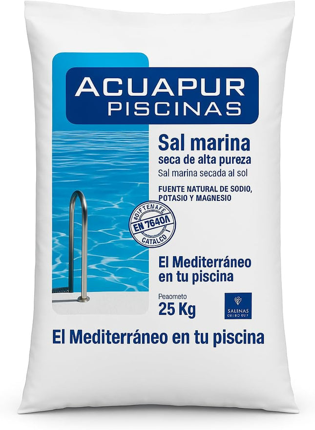 Sal para Piscina 25 kg (Pro) – Sal para Cloración Salina 99,4% Pureza, Granulada, para Piscinas, SPA y Jacuzzi
