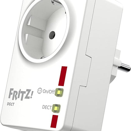FRITZ!DECT 200 International – Enchufe Inteligente para FRITZ!Box (DECT ULE), Medición de Consumo, Programación y Control Remoto