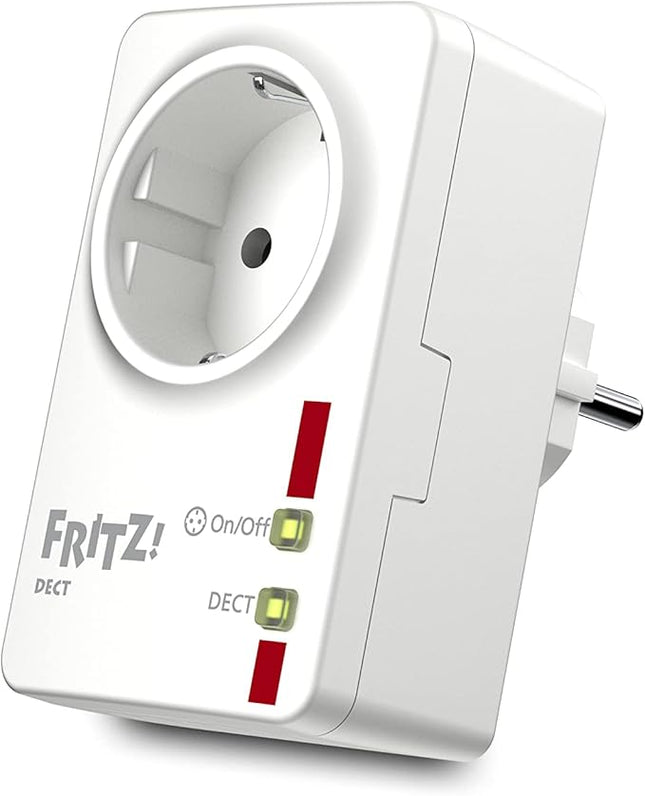 FRITZ!DECT 200 International – Enchufe Inteligente para FRITZ!Box (DECT ULE), Medición de Consumo, Programación y Control Remoto