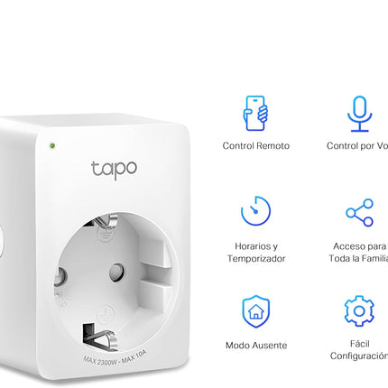 TP-Link Tapo P100 (Pack 4) – Enchufe Inteligente Mini Wi-Fi 2.4 GHz, Control Remoto, Horarios, Temporizador y Modo Ausente