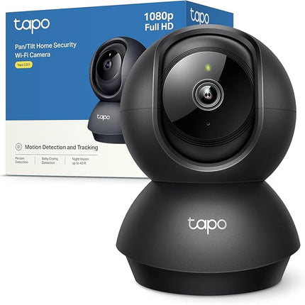 Tapo C201 Cámara WiFi Interior 360° 1080p – Detección IA (Personas) + Seguimiento, Llanto de Bebé, Visión Nocturna 12m, Audio 2 Vías, microSD 512GB, Alexa/Google