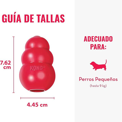 KONG Classic – Juguete Rellenable de Caucho Natural para Perros, Ideal para Masticación y Estimulación Mental