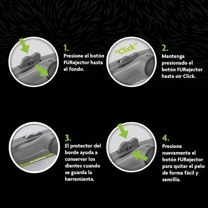 FURminator Undercoat deShedding Tool para Perros de Pelo Largo – Cepillo Profesional Reduce Muda y Nudos, Tecnología Skin Guard