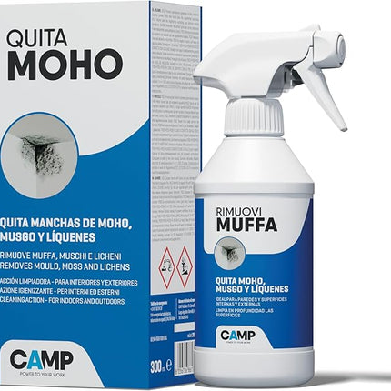 Camp Mildew Remover 300 ml – Spray Antimoho de Acción Rápida para Paredes y Superficies Interiores y Exteriores