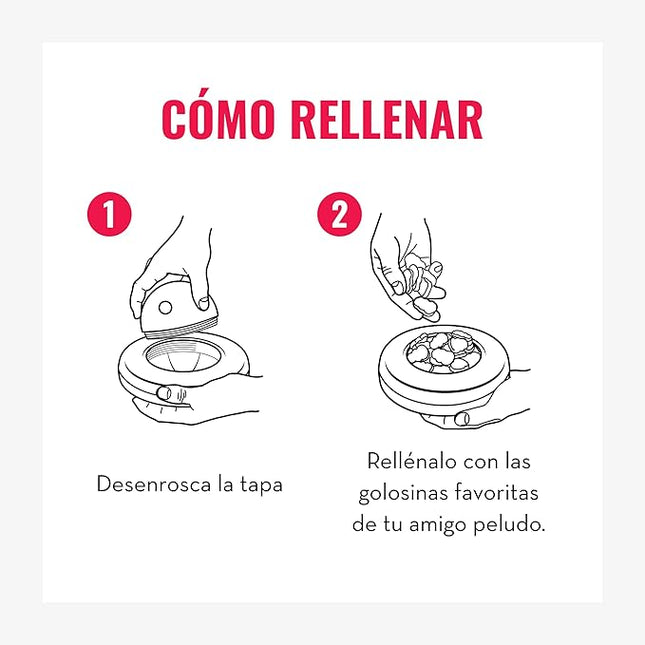 KONG Gyro – Juguete interactivo dispensador de snacks para perros, estimulación mental y física