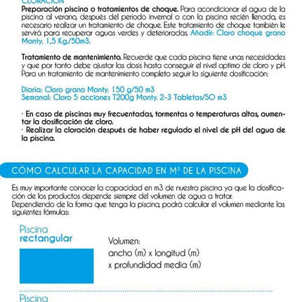 LOLAhome Cloro Multifunción 5 Acciones Mini Piscinas – 50 Pastillas 20 g (1 kg), Disolución Lenta, Mantenimiento Agua