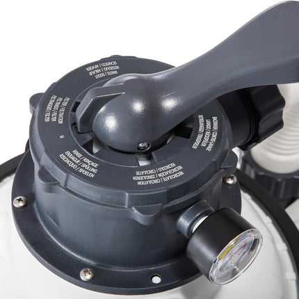 Intex 55228 Depuradora de Arena Krystal Clear 12.000 L/h – Para Piscinas hasta 66.600 L, 6 Funciones, Temporizador 1–12 h, Hydro Aeration