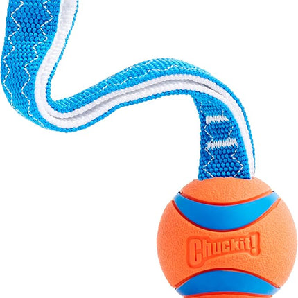 Chuckit! Ultra Tug Ball M – Pelota Resistente con Asa para Perros, Compatible con Lanzador