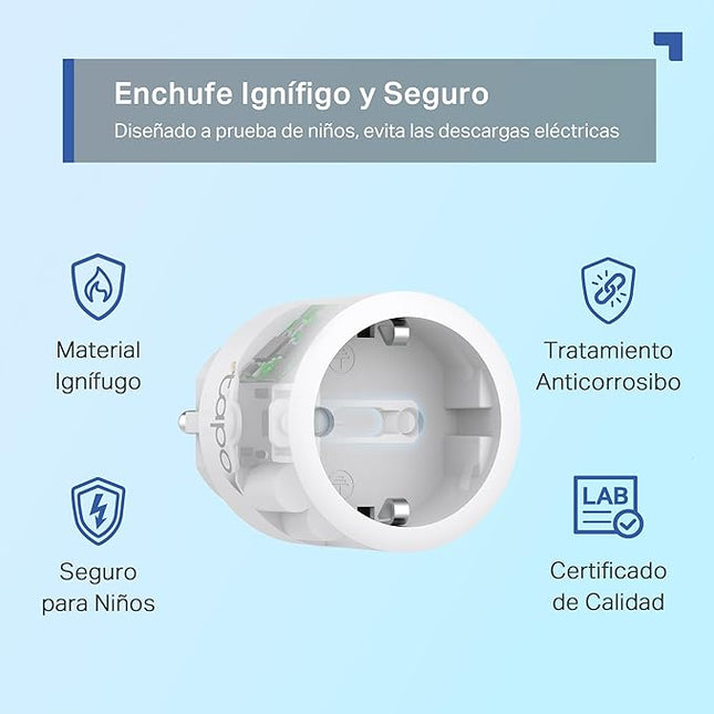 TP-Link Tapo P115 (Pack 4) – Enchufe Inteligente Wi-Fi 16A con Monitorización de Energía, Programación y Control por Voz