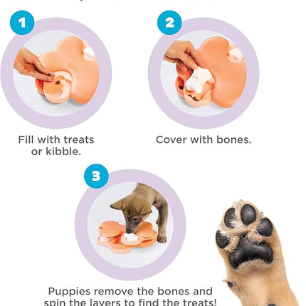 Nina Ottosson Puppy Tornado – Juego de Inteligencia para Perros, Dispensador Interactivo de Recompensas