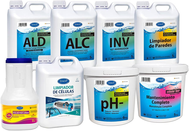 Tamar Cloro Mantenimiento Completo 5 kg – Pastillas 200 g Disolución Lenta, Sin Cobre, Especial Piscinas Poliéster/Liner