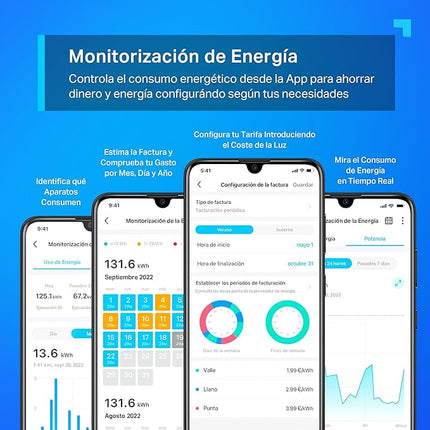 TP-Link Tapo P110 Mini – Enchufe Inteligente Wi-Fi 2.4 GHz con Monitorización de Energía, Horarios y Control desde App