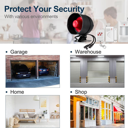 TOWODE 012 Kit Alarma WiFi 2.4GHz – Sirena 115 dB, Sensor PIR + Puerta/Ventana, Mandos, Alertas App (Tuya), Sistema Ampliable DIY