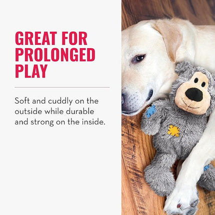 KONG Wild Knots Bears – Juguete de Peluche con Cuerda Anudada para Perros, Resistente y Suave