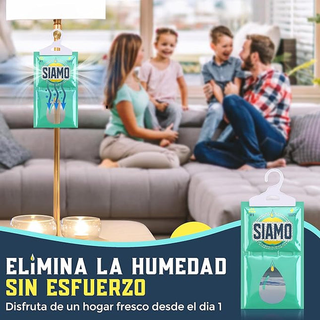 Pack de 5 Bolsas Antihumedad Colgantes – Deshumidificador sin Electricidad para Armarios y Autocaravanas