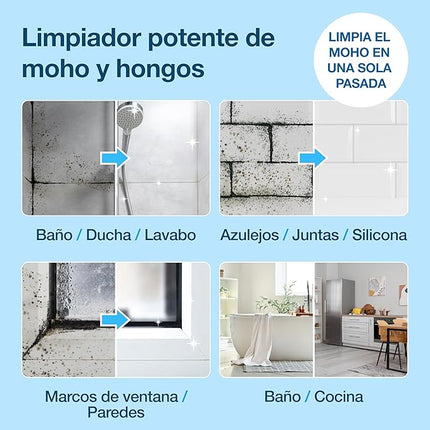 HG Anti Mold Spray 500 ml – Limpiador Antimoho para Baños, Cocinas, Azulejos y Juntas