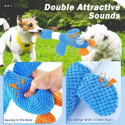 Vitscan Upgraded Goose – Juguete Resistente para Perros Mordedores, Peluche con Sonido para Razas Pequeñas, Medianas y Grandes