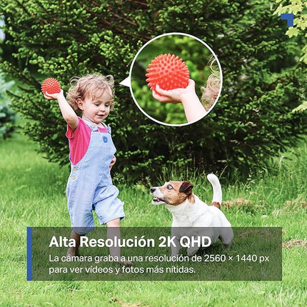 Tapo C425 Kit Cámara Solar WiFi Exterior 2K QHD – 150° Gran Angular, Base Magnética Ajustable, Visión Nocturna a Color, Batería 10000 mAh, IP66, microSD 512GB, Alexa