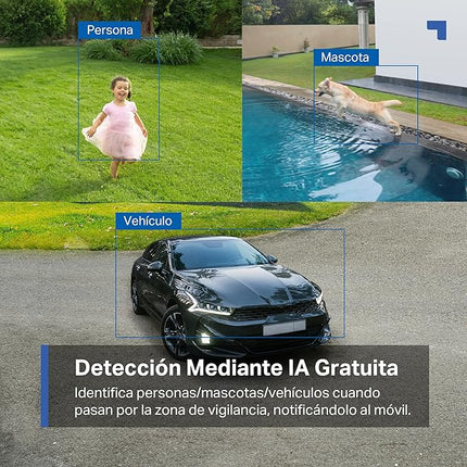 Tapo C425 Kit Cámara Solar WiFi Exterior 2K QHD – 150° Gran Angular, Base Magnética Ajustable, Visión Nocturna a Color, Batería 10000 mAh, IP66, microSD 512GB, Alexa