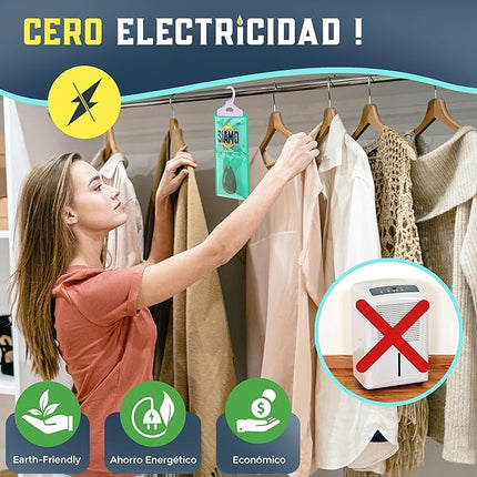 Pack de 5 Bolsas Antihumedad Colgantes – Deshumidificador sin Electricidad para Armarios y Autocaravanas